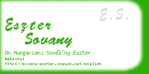 eszter sovany business card